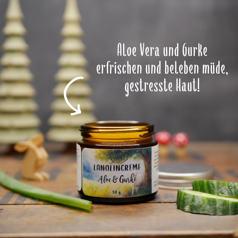 aloe vera lanolin Lanolincreme Aloe & Gurke – Well Land Schafmilchseifen & Lanolinkosmetik